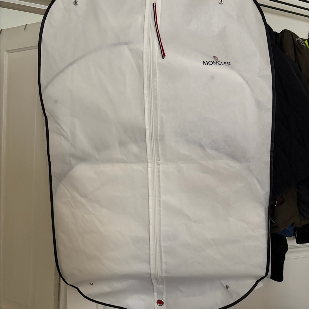 Moncler White Garment Bag